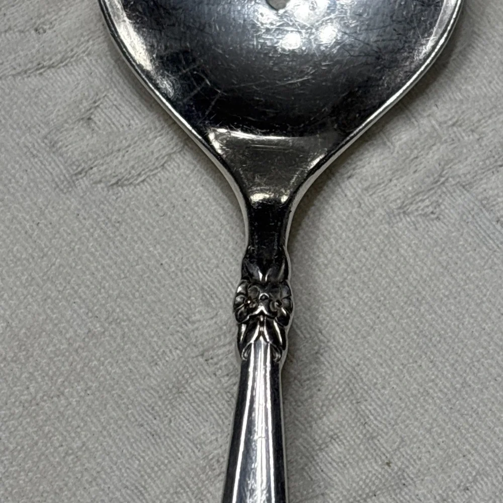 1965 GARLAND 1847 Rogers Bros IS Slotted Serving Spoon Silver Plate Flatware